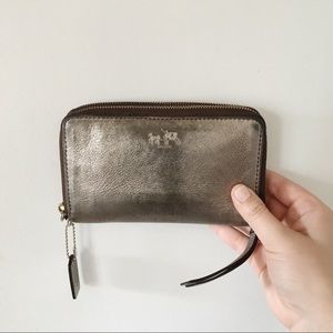 Metallic Coach wallet